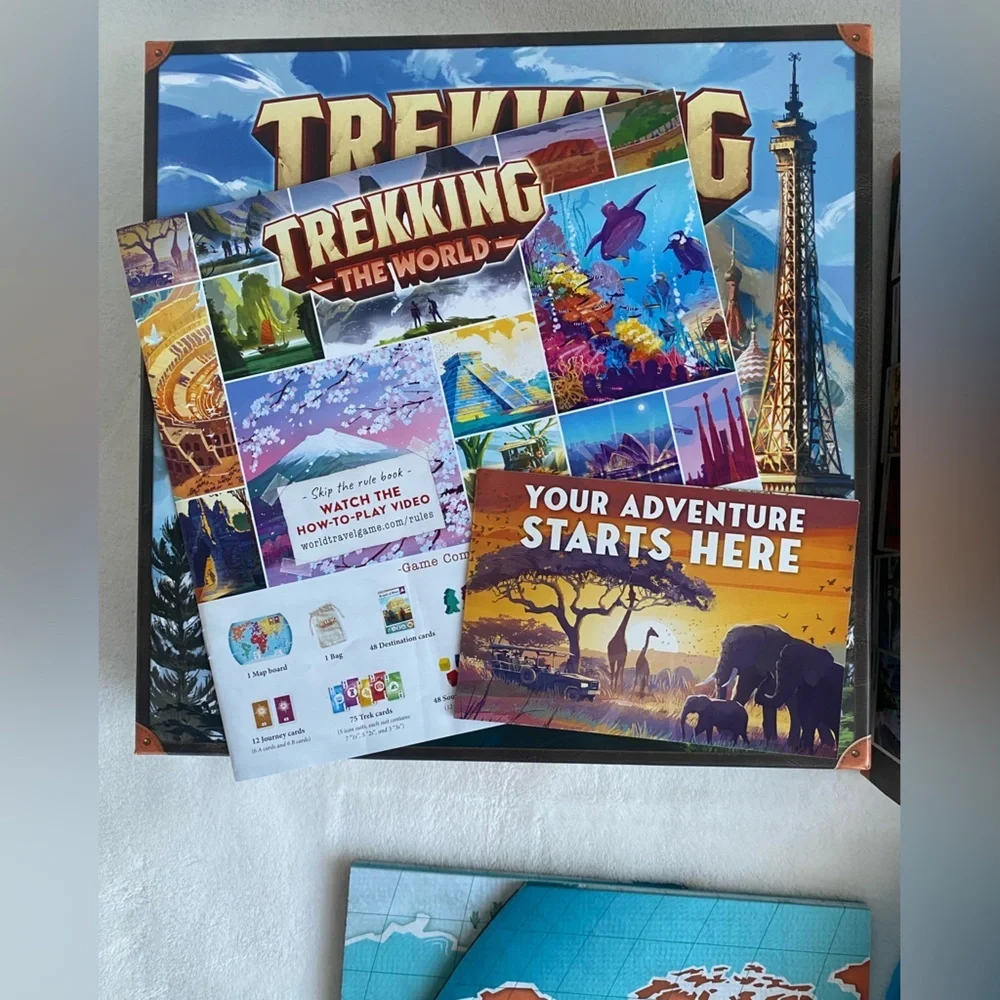 Trekking The‎ World Board Game 2020 Underdog Games Pretend Play Geography Travel